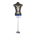 Inflatable Male Torso, Standard Size, Black with MS1 Stand